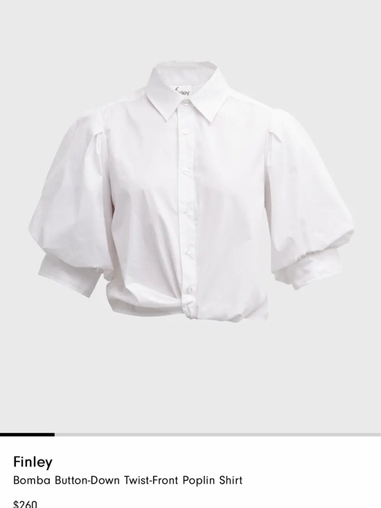 Finley Tops - Finley
Bomba Button-Down Twist-Front Poplin Shirt